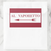 イタリア，ヴェネツィア，通りサイン，バポレットへ 長方形シール (バッグ)