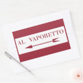 イタリア，ヴェネツィア，通りサイン，バポレットへ 長方形シール (封筒)