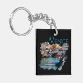 イタリア，ヴェネツィア：運河に沿って キーホルダー (正面左)