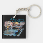 イタリア，ヴェネツィア：運河に沿って キーホルダー (裏面)