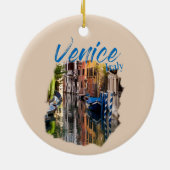 イタリア,ヴェネツィア:運河に沿って セラミックオーナメント (裏面)