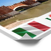 イタリア – ヴェネトヴェロナ – ポンテディカステルヴェッキオ ポスター (角)