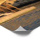 イタリア、ヴェネト、ヴェネツィア、カナルグランデ、リアルト ポスター (角)