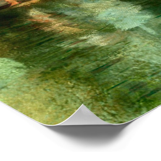 イタリア，ヴェルナッツァの見解。水色絵画含有量 ポスター (角)