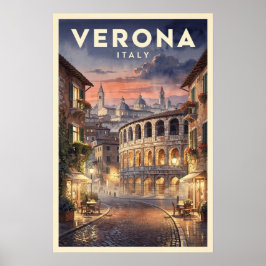 イタリア ヴェローナ ヴィンテージ トラベル ポスター