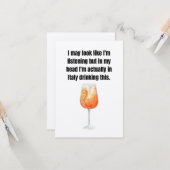 イタリア/休暇/カクテル好きのための面白いカード カード (正面/裏面インサイチュ)