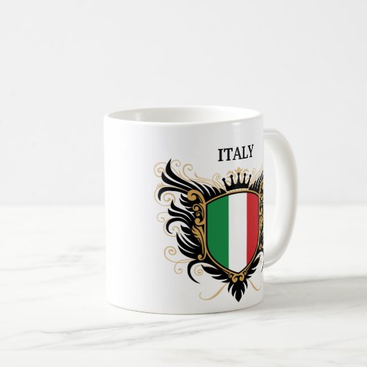 イタリア[個人化して下さい] コーヒーマグカップ (正面右)