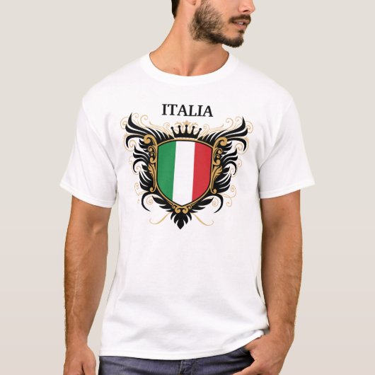 イタリア[個人化して下さい] Tシャツ (正面)