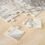 イタリア,古代ローマの地形図 ジグソーパズル (側面)