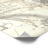 イタリア,古代ローマの地形図 ポスター (角)