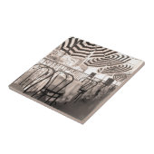 イタリア,古風なレストランのバルコニー タイル (側面)