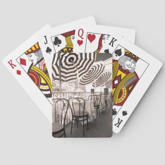 イタリア,古風なレストランのバルコニー トランプ (裏面)