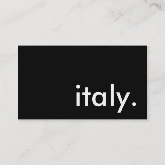 イタリア。 名刺