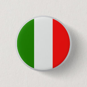 イタリア,国旗の色,赤,白,緑, 缶バッジ
