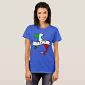 イタリア 国旗 地図 愛国 イタリアの誇り ワールドカップ F Tシャツ (正面フル)
