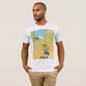 イタリア 旅行ポスター Tシャツ (正面フル)
