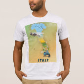 イタリア 旅行ポスター Tシャツ (正面)