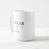 イタリア 旅行 イタリア国旗 イタリア 休暇 コーヒーマグカップ (正面左)