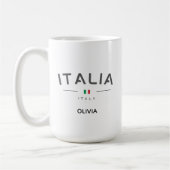イタリア 旅行 イタリア国旗 イタリア 休暇 コーヒーマグカップ (左)
