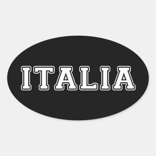 イタリア 楕円形シール (正面)
