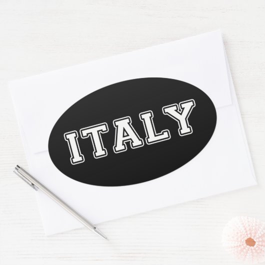 イタリア 楕円形シール (封筒)