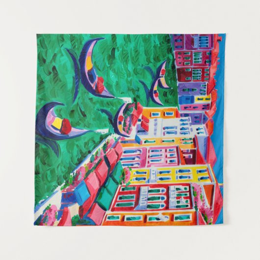  イタリア・美しいヴェネツィアの油絵 タペストリー (正面(横))