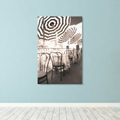 イタリア，趣のあるレストランバルコニー キャンバスプリント (インサイチュ (ウッドフロア))