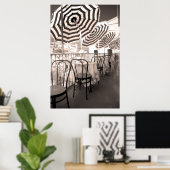 イタリア,趣のあるレストランバルコニー ポスター (ホームオフィス)