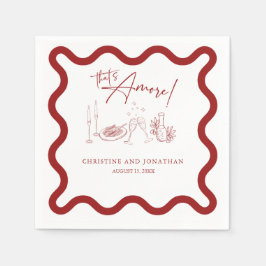 イタリア |食イタリアンべ物 |リハーサルディナー スタンダードカクテルナプキン