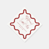 イタリア |食イタリアンべ物 |リハーサルディナー スタンダードカクテルナプキン (角)