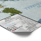 イタリア – 100 m海面上昇 ポスター (角)