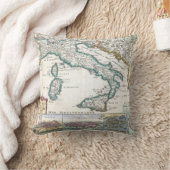 イタリア(1706年)のヴィンテージの地図 クッション (ブランケット)