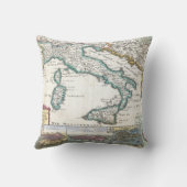 イタリア(1706年)のヴィンテージの地図 クッション (裏面)