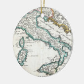イタリア(1706年)のヴィンテージの地図 セラミックオーナメント (左)