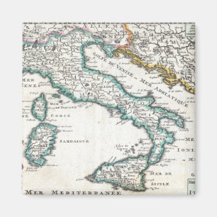 イタリア(1706年)のヴィンテージの地図 マグネット