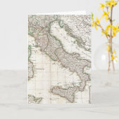イタリア(1770年)のヴィンテージの地図 カード (黄色い花)