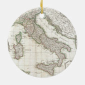 イタリア(1770年)のヴィンテージの地図 セラミックオーナメント (裏面)