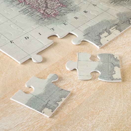 イタリア(1799年)のヴィンテージの地図 ジグソーパズル (側面)