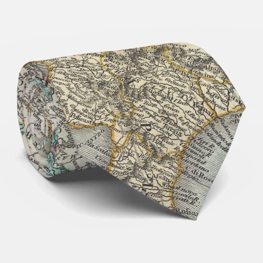 イタリア(1799年)のヴィンテージの地図 ネクタイ (ロール)
