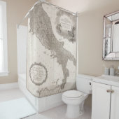 イタリア(1808年)のヴィンテージの地図 シャワーカーテン (インサイチュ)