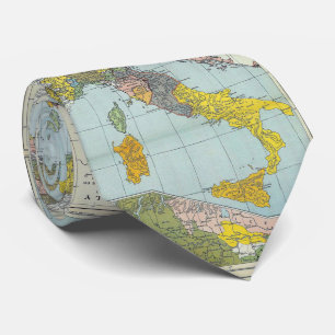 イタリア(1912年)のヴィンテージの地図 ネクタイ