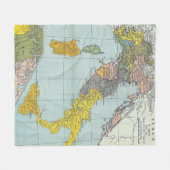 イタリア(1912年)のヴィンテージの地図 フリースブランケット (正面(横))