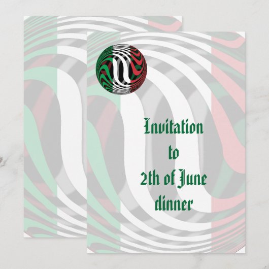 イタリア#1 招待状 (正面/裏面)