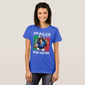 イタリア 3D フォルツァ アッツーリ Tシャツ (正面フル)