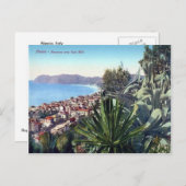 イタリア、Alassioの山腹のサボテン ポストカード (正面/裏面)