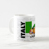 イタリア- Bonjurno コーヒーマグカップ (正面左)