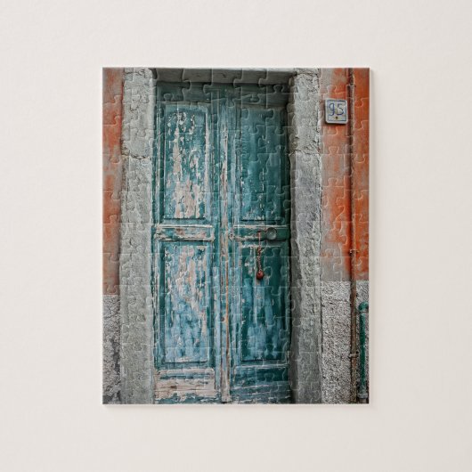 イタリア- Cinque Terreのドア- 8x10 - 110 PC ジグソーパズル (縦)