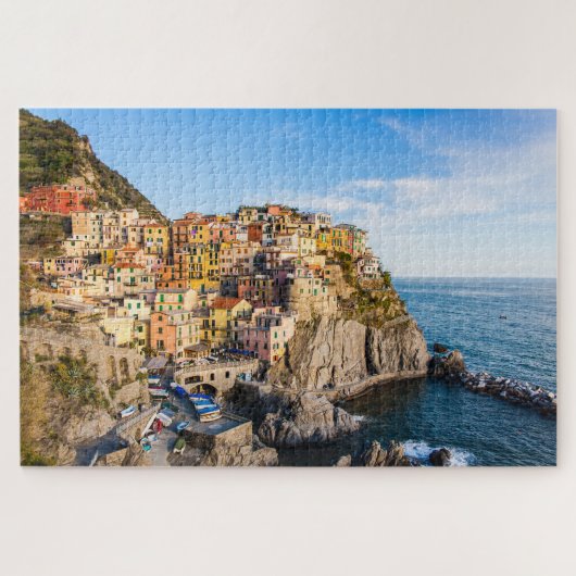 イタリア、Cinque Terre、Manaola landscape ジグソーパズル (横)