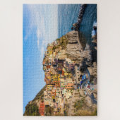 イタリア、Cinque Terre、Manaola landscape ジグソーパズル (縦)
