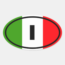 イタリア – I – ヨーロッパ 楕円形シール